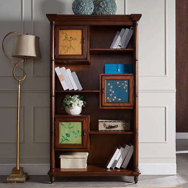 Industrial Brown Lacquered Cabinet 3-Door Cabinets, 70.9" Tall Clearhalo 'Cabinets & Chests' 'cabinets_chests' 'furn' 'furn_cabinets_chests' 'Furniture' 'Living Room Furniture' 7172208