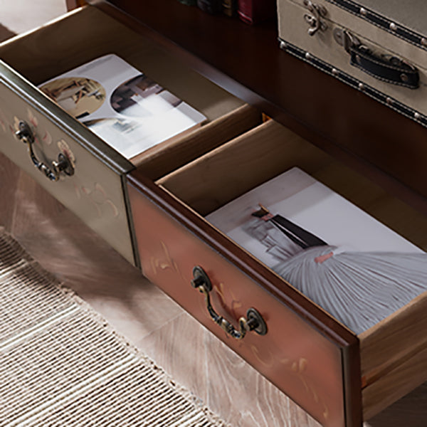 Industrial Brown Lacquered Cabinet 3-Door Cabinets, 70.9" Tall Clearhalo 'Cabinets & Chests' 'cabinets_chests' 'furn' 'furn_cabinets_chests' 'Furniture' 'Living Room Furniture' 7172214