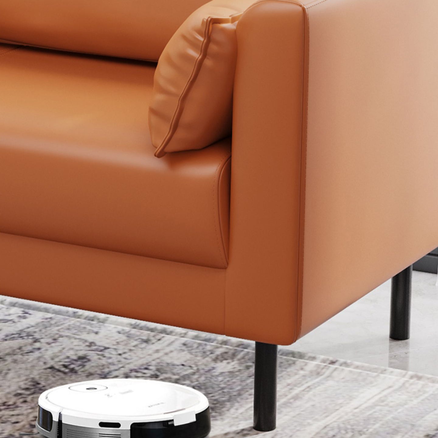 Square Amleat canapé appartement en cuir pour le salon