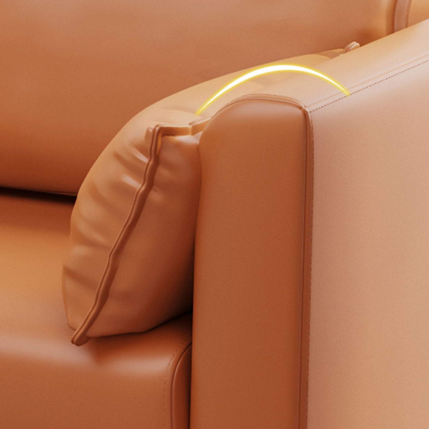 Square Amleat canapé appartement en cuir pour le salon