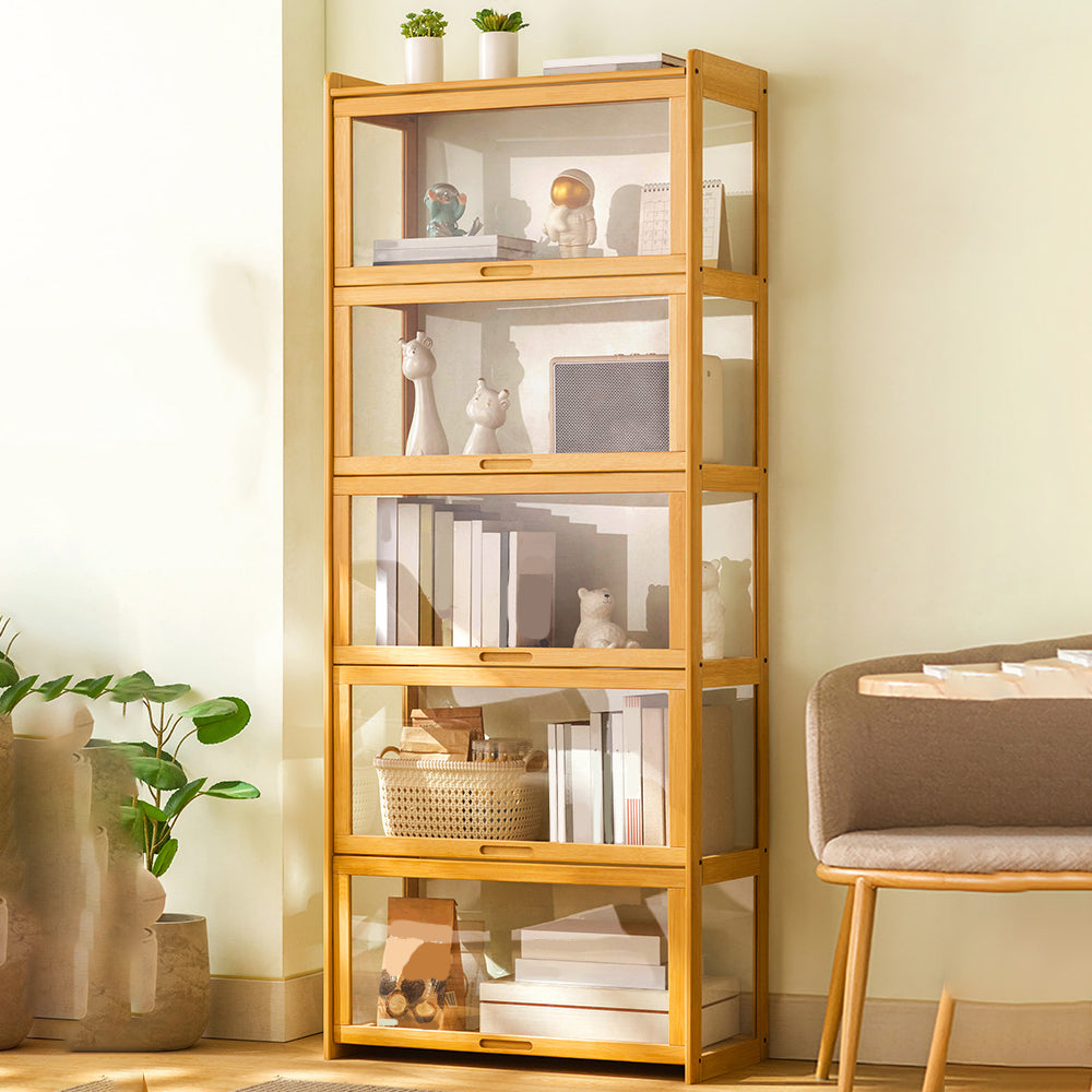 27.6" W Rectangle Accent Cabinet, Contemporary Chest in Natural/Gray Clearhalo 'Cabinets & Chests' 'cabinets_chests' 'furn' 'furn_cabinets_chests' 'Furniture' 'Living Room Furniture' 7172234