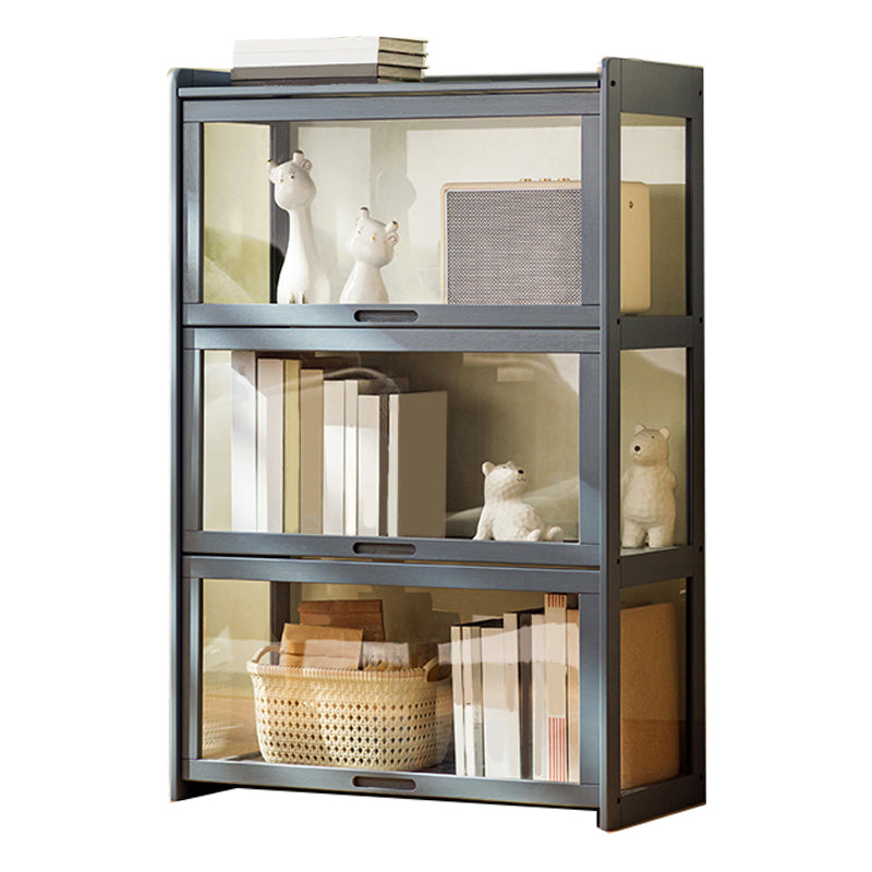 27.6" W Rectangle Accent Cabinet, Contemporary Chest in Natural/Gray 28"L x 14"W x 41"H Grey Clearhalo 'Cabinets & Chests' 'cabinets_chests' 'furn' 'furn_cabinets_chests' 'Furniture' 'Living Room Furniture' 7172236