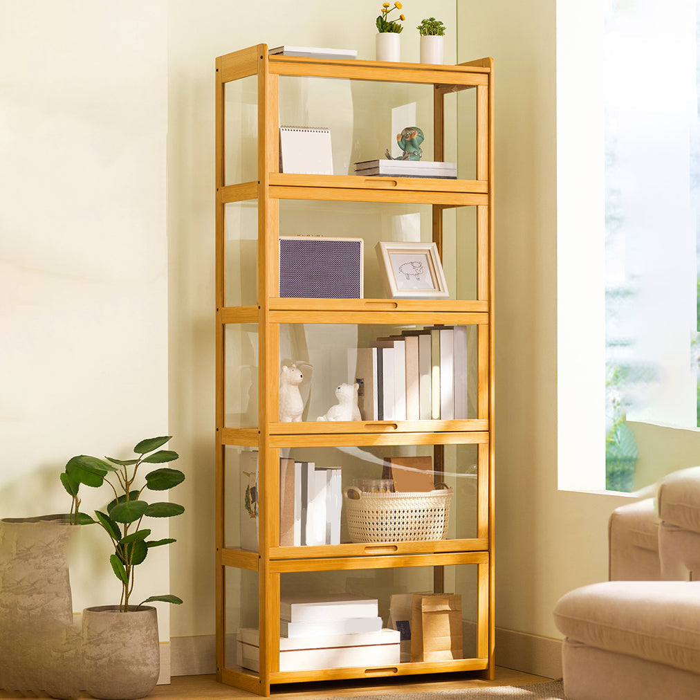 27.6" W Rectangle Accent Cabinet, Contemporary Chest in Natural/Gray Clearhalo 'Cabinets & Chests' 'cabinets_chests' 'furn' 'furn_cabinets_chests' 'Furniture' 'Living Room Furniture' 7172237