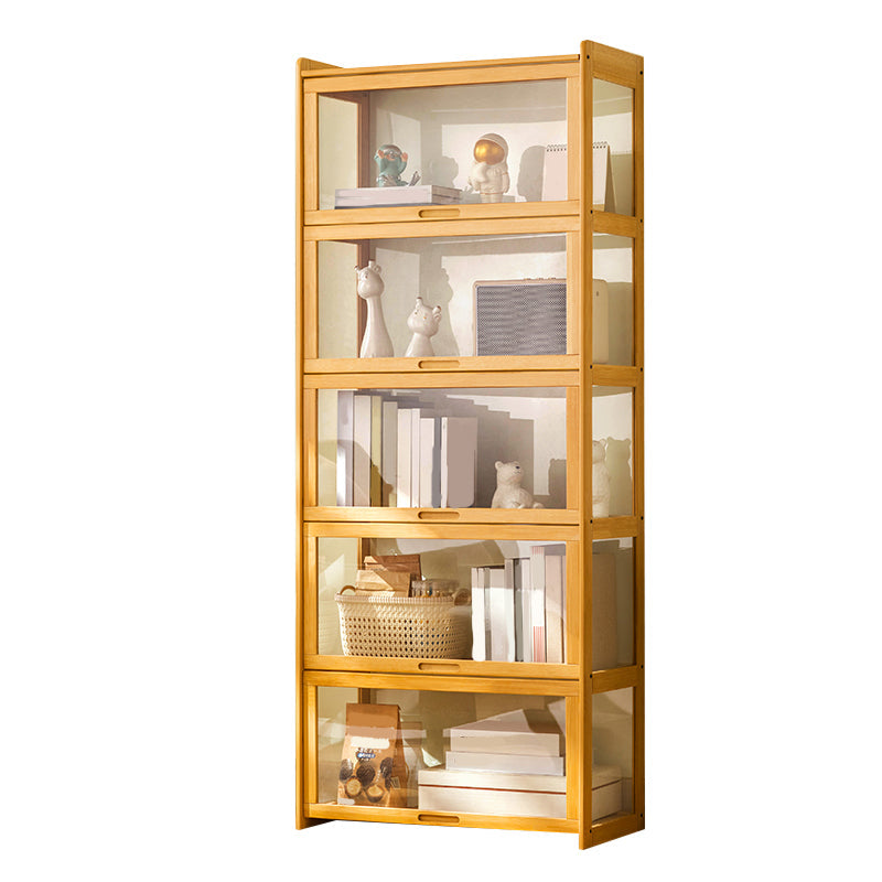 27.6" W Rectangle Accent Cabinet, Contemporary Chest in Natural/Gray 27.6"L x 13.8"W x 66.9"H Natural Clearhalo 'Cabinets & Chests' 'cabinets_chests' 'furn' 'furn_cabinets_chests' 'Furniture' 'Living Room Furniture' 7172242