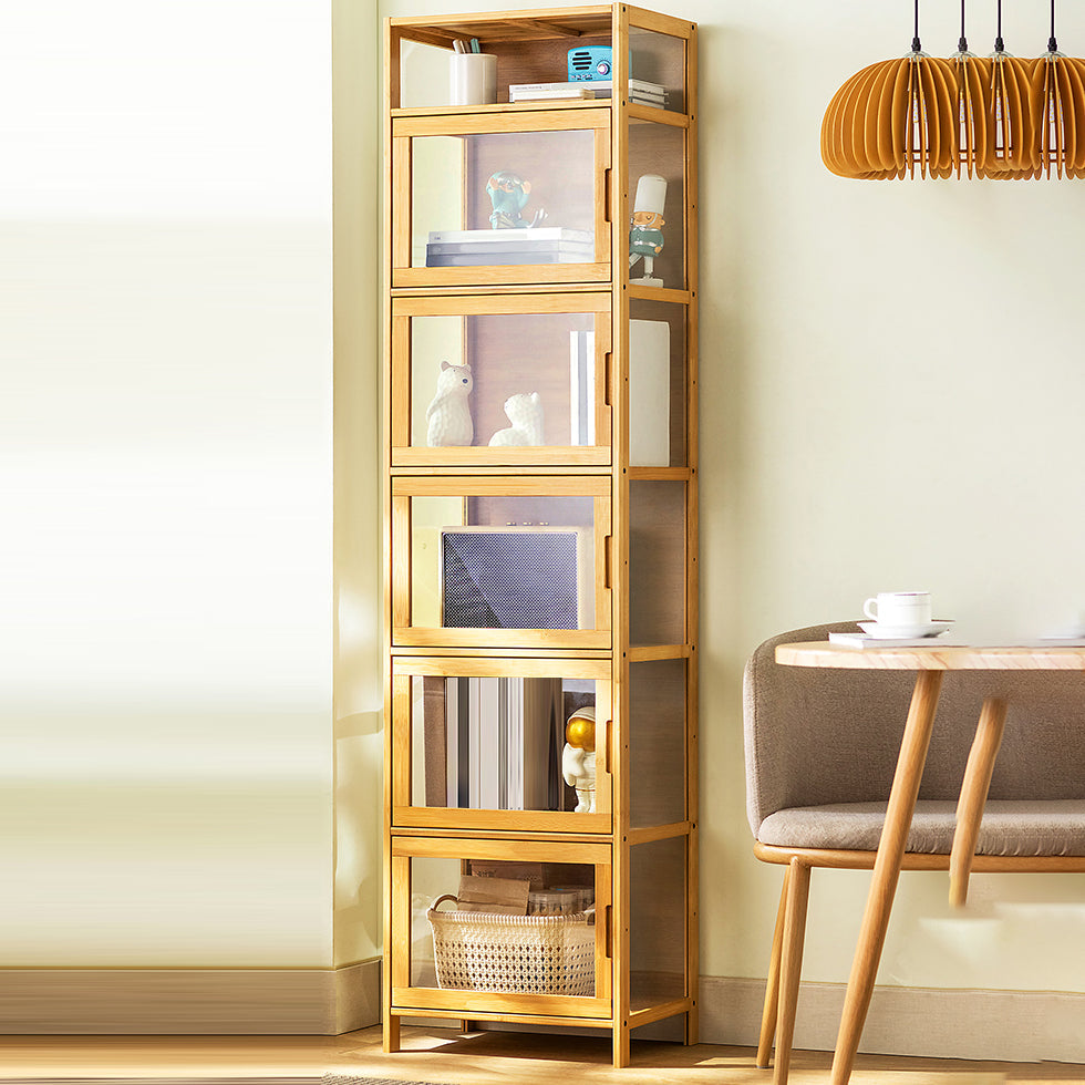 Contemporary Rectangle Accent Cabinet, Brown/Natural/Grey Cabinet with Doors Clearhalo 'Cabinets & Chests' 'cabinets_chests' 'furn' 'furn_cabinets_chests' 'Furniture' 'Living Room Furniture' 7172256