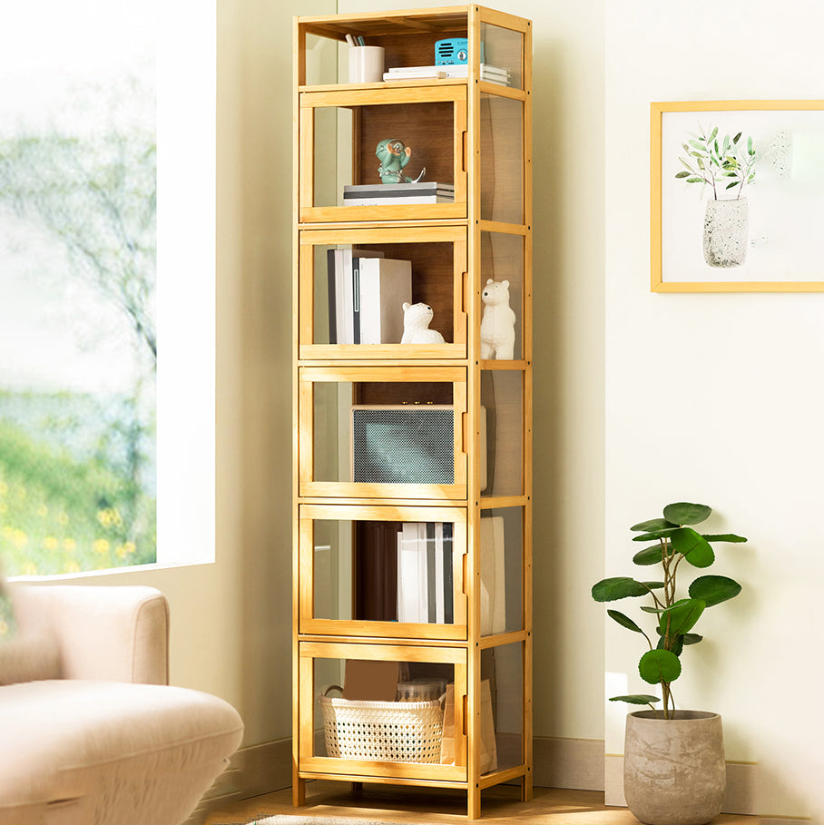 Contemporary Rectangle Accent Cabinet, Brown/Natural/Grey Cabinet with Doors Clearhalo 'Cabinets & Chests' 'cabinets_chests' 'furn' 'furn_cabinets_chests' 'Furniture' 'Living Room Furniture' 7172259