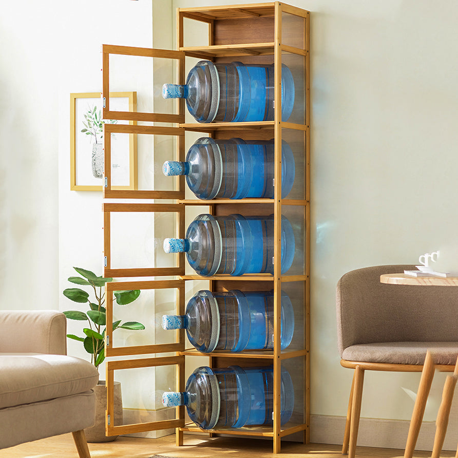 Contemporary Rectangle Accent Cabinet, Brown/Natural/Grey Cabinet with Doors Clearhalo 'Cabinets & Chests' 'cabinets_chests' 'furn' 'furn_cabinets_chests' 'Furniture' 'Living Room Furniture' 7172268