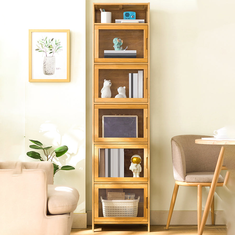 Contemporary Rectangle Accent Cabinet, Brown/Natural/Grey Cabinet with Doors Clearhalo 'Cabinets & Chests' 'cabinets_chests' 'furn' 'furn_cabinets_chests' 'Furniture' 'Living Room Furniture' 7172271