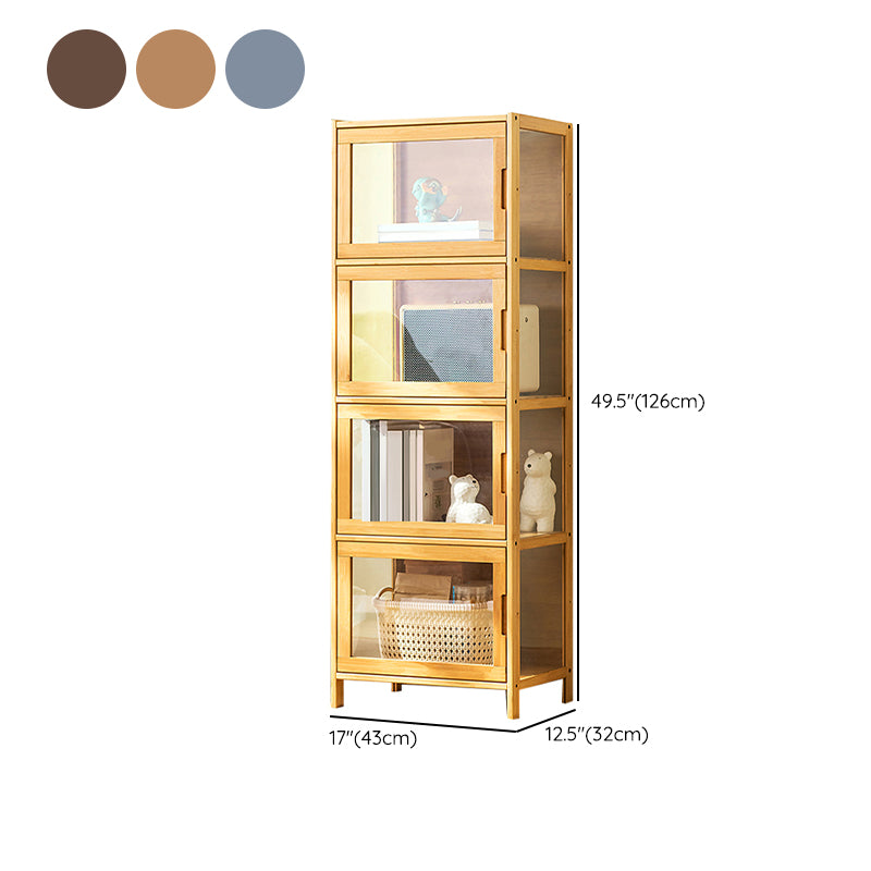 Contemporary Rectangle Accent Cabinet, Brown/Natural/Grey Cabinet with Doors Clearhalo 'Cabinets & Chests' 'cabinets_chests' 'furn' 'furn_cabinets_chests' 'Furniture' 'Living Room Furniture' 7172280