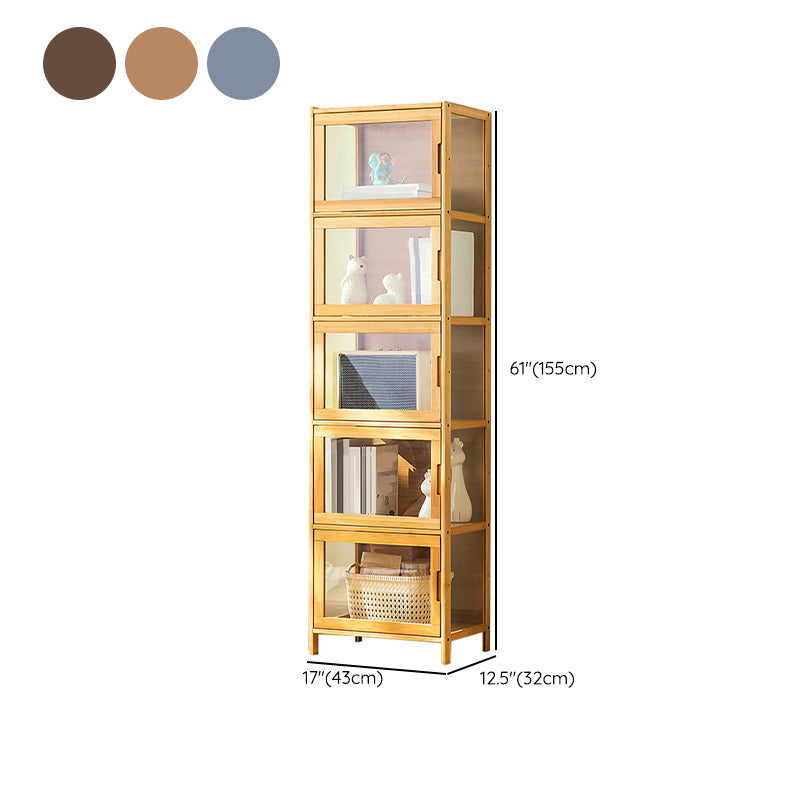 Contemporary Rectangle Accent Cabinet, Brown/Natural/Grey Cabinet with Doors Clearhalo 'Cabinets & Chests' 'cabinets_chests' 'furn' 'furn_cabinets_chests' 'Furniture' 'Living Room Furniture' 7172281