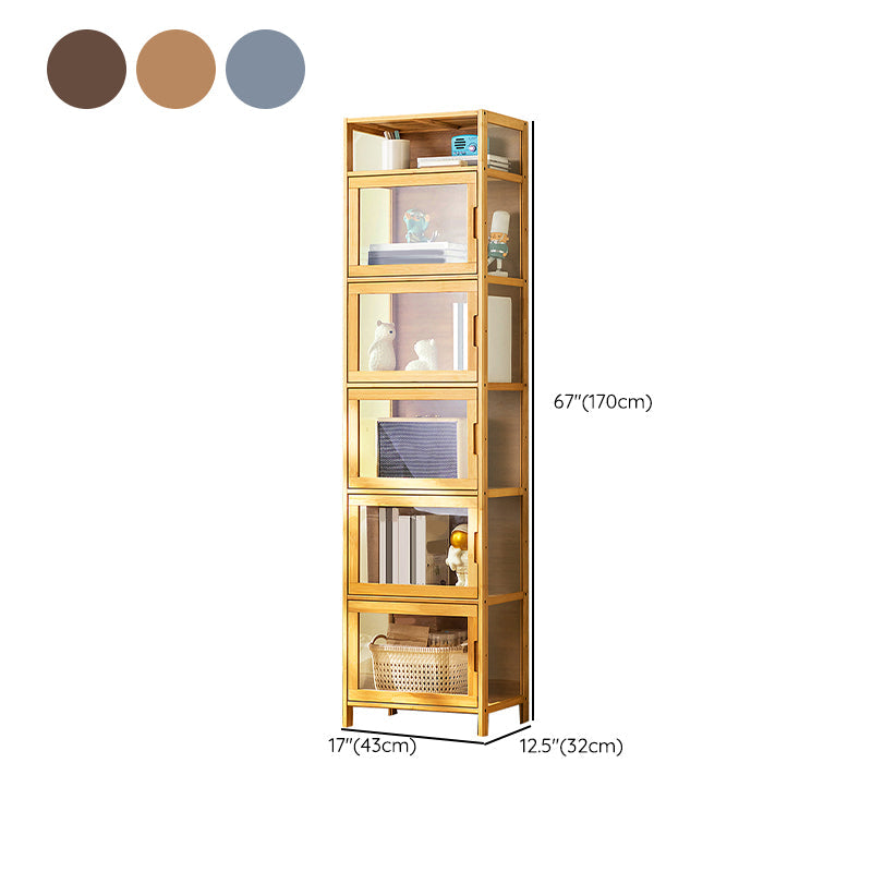 Contemporary Rectangle Accent Cabinet, Brown/Natural/Grey Cabinet with Doors Clearhalo 'Cabinets & Chests' 'cabinets_chests' 'furn' 'furn_cabinets_chests' 'Furniture' 'Living Room Furniture' 7172282