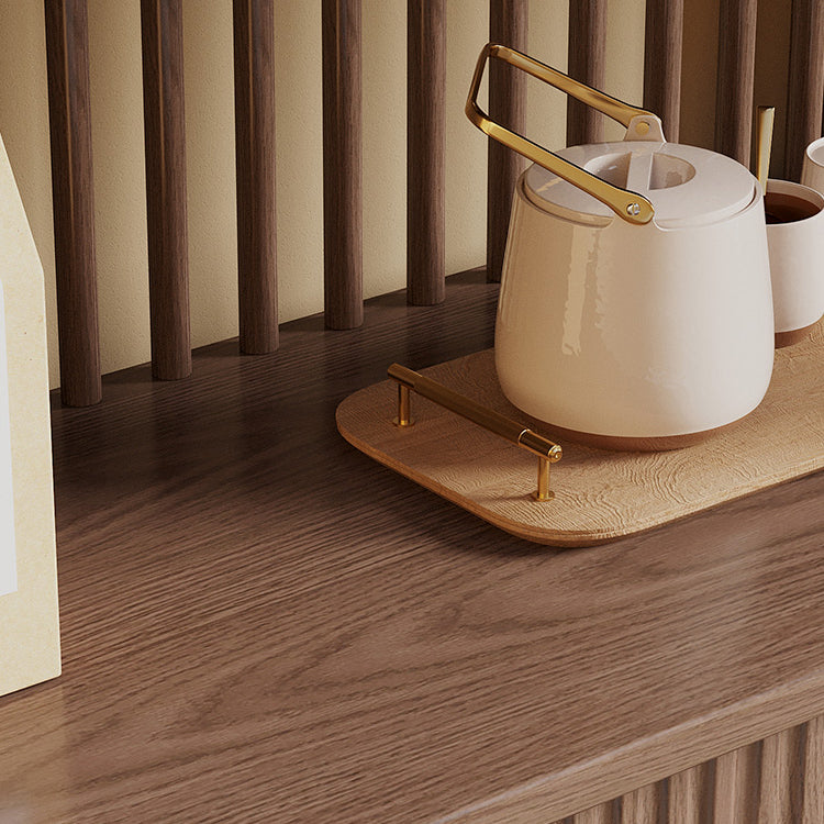 Rectangular Wood Cabinet, Mid-Century Modern Glass Paned Door Storage Cabinet Clearhalo 'Cabinets & Chests' 'cabinets_chests' 'furn' 'furn_cabinets_chests' 'Furniture' 'Living Room Furniture' 7172298