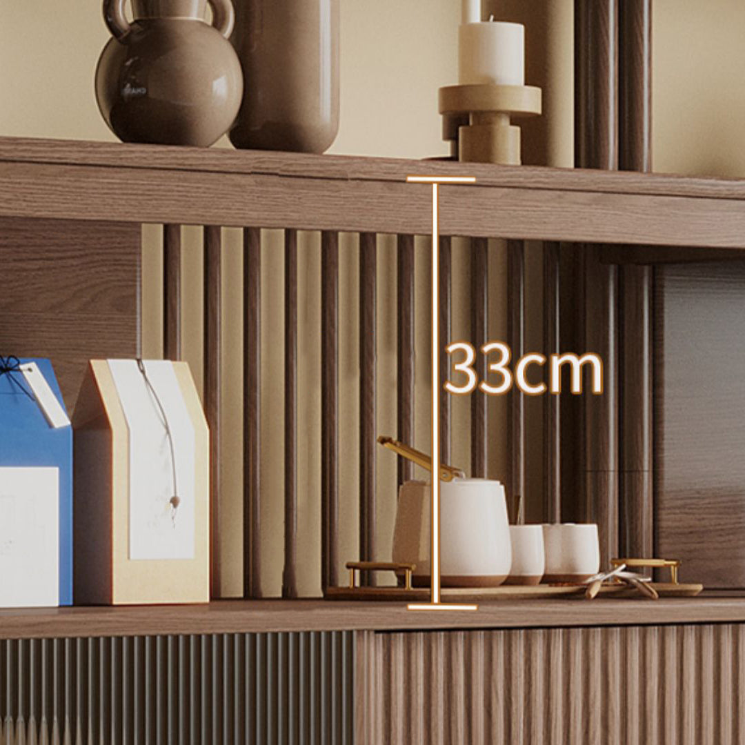 Rectangular Wood Cabinet, Mid-Century Modern Glass Paned Door Storage Cabinet Clearhalo 'Cabinets & Chests' 'cabinets_chests' 'furn' 'furn_cabinets_chests' 'Furniture' 'Living Room Furniture' 7172299