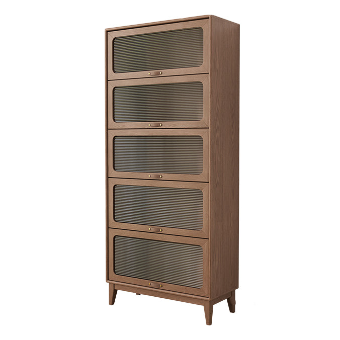 Wood Accent Cabinet, Glass Doors Storage Cabinet - Solid Wood Clearhalo 'Cabinets & Chests' 'cabinets_chests' 'furn' 'furn_cabinets_chests' 'Furniture' 'Living Room Furniture' 7172372