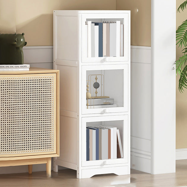 Modern Rectangle Accent Cabinet Rectangle Wood Cabinet with Doors 16"L x 12"W x 41"H Clearhalo 'Cabinets & Chests' 'cabinets_chests' 'furn' 'furn_cabinets_chests' 'Furniture' 'Living Room Furniture' 7172467