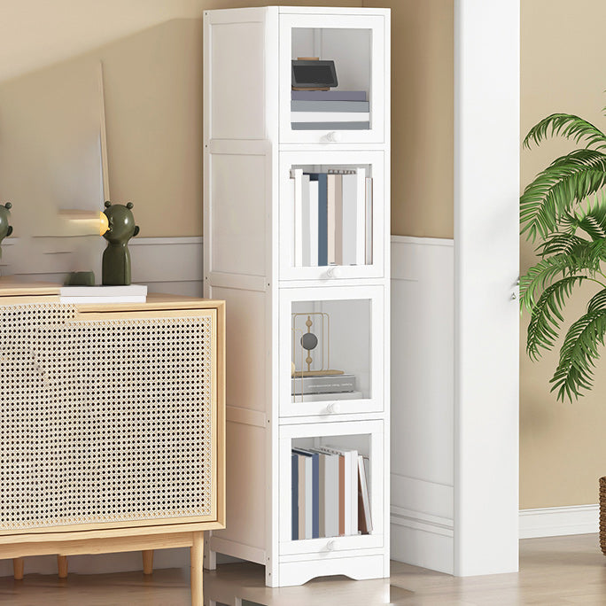 Modern Rectangle Accent Cabinet Rectangle Wood Cabinet with Doors 11.8"L x 11.8"W x 55.1"H Clearhalo 'Cabinets & Chests' 'cabinets_chests' 'furn' 'furn_cabinets_chests' 'Furniture' 'Living Room Furniture' 7172469