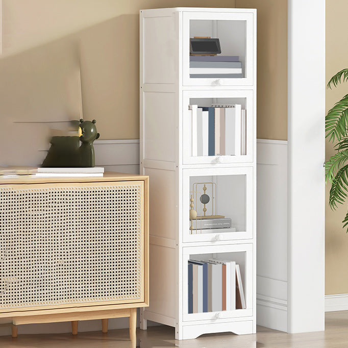 Modern Rectangle Accent Cabinet Rectangle Wood Cabinet with Doors 16"L x 12"W x 55"H Clearhalo 'Cabinets & Chests' 'cabinets_chests' 'furn' 'furn_cabinets_chests' 'Furniture' 'Living Room Furniture' 7172471