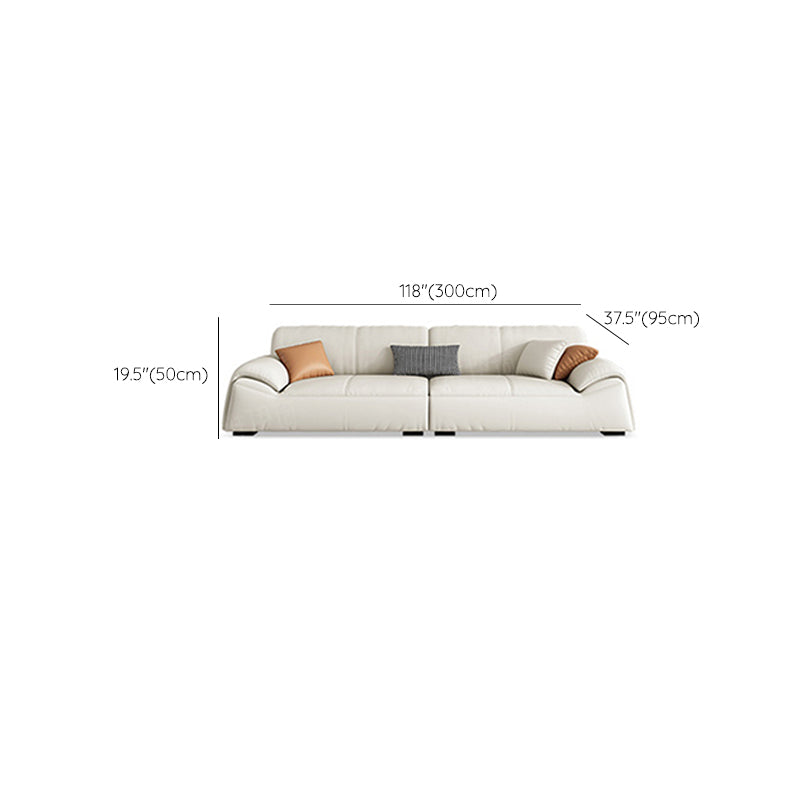 Glam Leather Sofa with Bolster Pillows Seating for Living Room Clearhalo 'furn' 'furn_sofas' 'Furniture' 'Living Room Furniture' 'Sofa' 'sofas' 7172548
