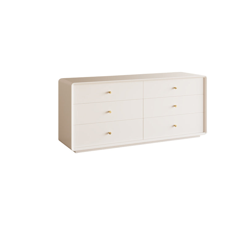Modern Standard Storage Cabinet White Wood Side Cabinet with Drawers 47"L x 16"W x 27.5"H White Clearhalo 'Cabinets & Chests' 'cabinets_chests' 'furn' 'furn_cabinets_chests' 'Furniture' 'Living Room Furniture' 7172552