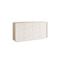 Modern Standard Storage Cabinet White Wood Side Cabinet with Drawers 63"L x 16"W x 33"H Ivory Clearhalo 'Cabinets & Chests' 'cabinets_chests' 'furn' 'furn_cabinets_chests' 'Furniture' 'Living Room Furniture' 7172558