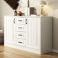 White Accent Cabinet Standard Rectangle Side Cabinet with Doors 47"L x 13"W x 35"H 2 Clearhalo 'Cabinets & Chests' 'cabinets_chests' 'furn' 'furn_cabinets_chests' 'Furniture' 'Living Room Furniture' 7172613