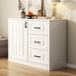 White Accent Cabinet Standard Rectangle Side Cabinet with Doors Clearhalo 'Cabinets & Chests' 'cabinets_chests' 'furn' 'furn_cabinets_chests' 'Furniture' 'Living Room Furniture' 7172615