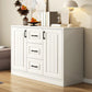 White Accent Cabinet Standard Rectangle Side Cabinet with Doors 35.5"L x 13"W x 29"H 2 Clearhalo 'Cabinets & Chests' 'cabinets_chests' 'furn' 'furn_cabinets_chests' 'Furniture' 'Living Room Furniture' 7172616
