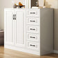 White Accent Cabinet Standard Rectangle Side Cabinet with Doors 35.5"L x 15"W x 35.5"H 2 Clearhalo 'Cabinets & Chests' 'cabinets_chests' 'furn' 'furn_cabinets_chests' 'Furniture' 'Living Room Furniture' 7172625