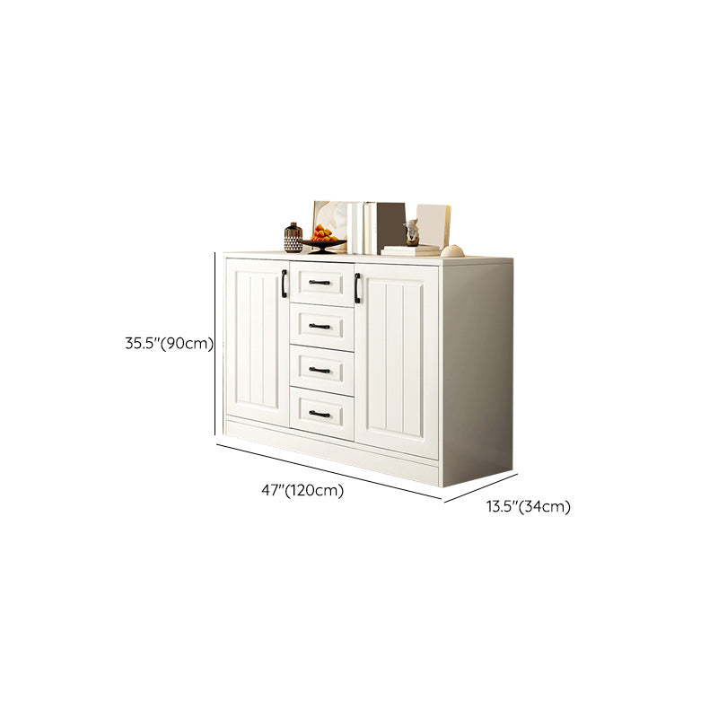 White Accent Cabinet Standard Rectangle Side Cabinet with Doors Clearhalo 'Cabinets & Chests' 'cabinets_chests' 'furn' 'furn_cabinets_chests' 'Furniture' 'Living Room Furniture' 7172628