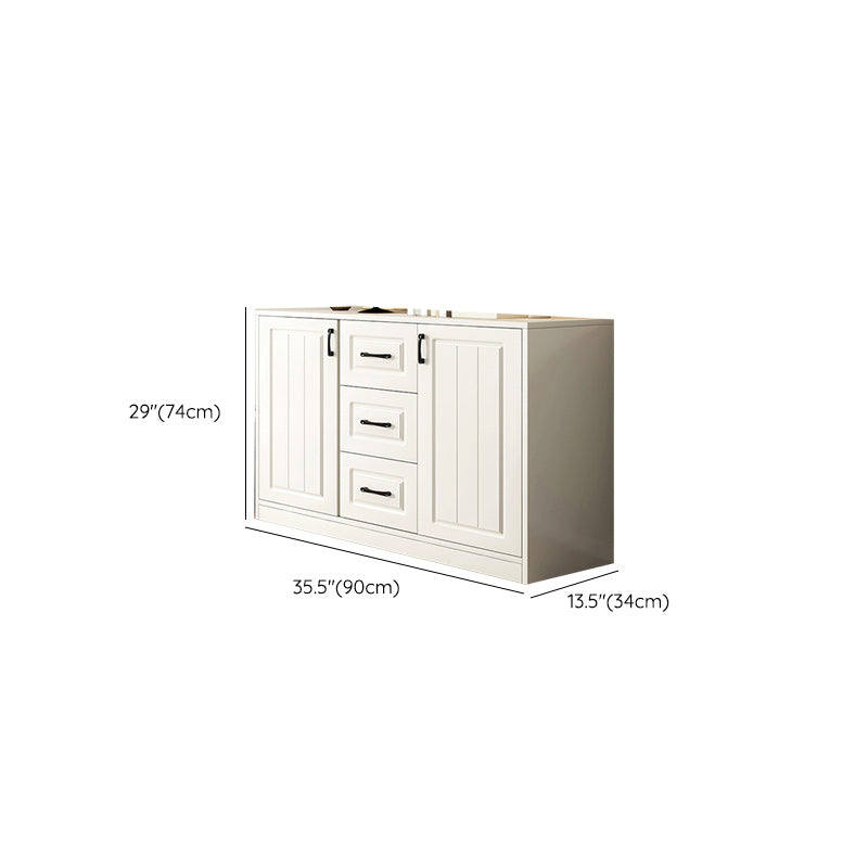 White Accent Cabinet Standard Rectangle Side Cabinet with Doors Clearhalo 'Cabinets & Chests' 'cabinets_chests' 'furn' 'furn_cabinets_chests' 'Furniture' 'Living Room Furniture' 7172633