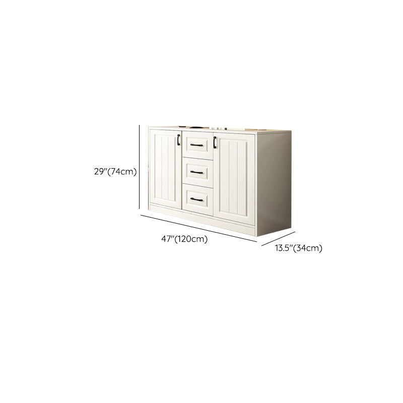 White Accent Cabinet Standard Rectangle Side Cabinet with Doors Clearhalo 'Cabinets & Chests' 'cabinets_chests' 'furn' 'furn_cabinets_chests' 'Furniture' 'Living Room Furniture' 7172634