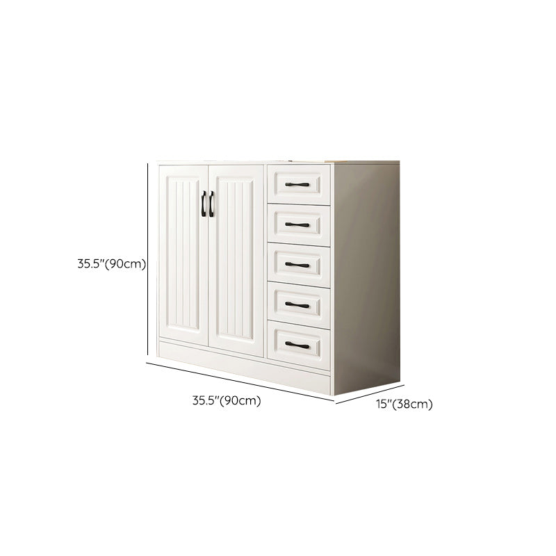 White Accent Cabinet Standard Rectangle Side Cabinet with Doors Clearhalo 'Cabinets & Chests' 'cabinets_chests' 'furn' 'furn_cabinets_chests' 'Furniture' 'Living Room Furniture' 7172638