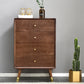 Solid Wood Accent Chest Mid Century Drawers Included Cabinet