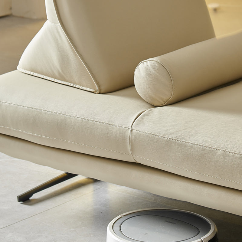 Modernistic Sofa with Bolster Pillows Armless Settee for Living Room Clearhalo 'furn' 'furn_sofas' 'Furniture' 'Living Room Furniture' 'Sofa' 'sofas' 7172737