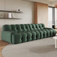 Modernistic Biscuit Back Sofa Tuxedo Arm Loveseat for Bonus Room