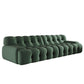Modernistic Biscuit Back Sofa Tuxedo Arm Loveseat for Bonus Room