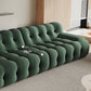 Modernistic Biscuit Back Sofa Tuxedo Arm Loveseat for Bonus Room