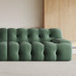 Modernistic Biscuit Back Sofa Tuxedo Arm Loveseat for Bonus Room