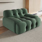 Modernistic Biscuit Back Sofa Tuxedo Arm Loveseat for Bonus Room