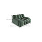 Modernistic Biscuit Back Sofa Tuxedo Arm Loveseat for Bonus Room