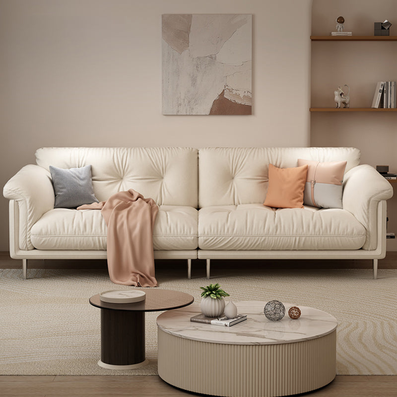 Modernistisches Sofa Kunstleder armloses Sofa mit losen Rücken für Wohnzimmer