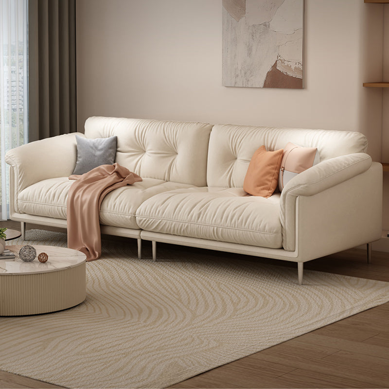 Modernistisches Sofa Kunstleder armloses Sofa mit losen Rücken für Wohnzimmer