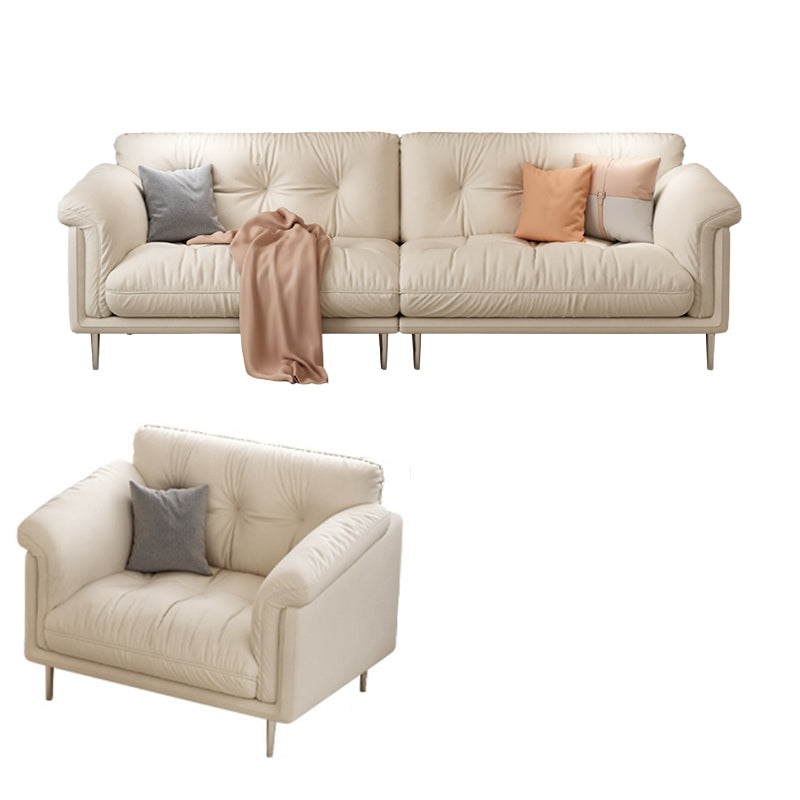 Modernistisches Sofa Kunstleder armloses Sofa mit losen Rücken für Wohnzimmer