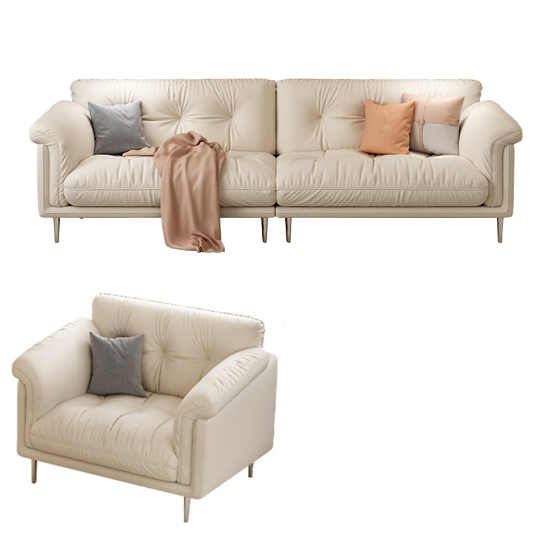 Modernistisches Sofa Kunstleder armloses Sofa mit losen Rücken für Wohnzimmer