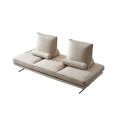 Modernistic Sofa with Bolster Pillows Armless Settee for Bonus Room