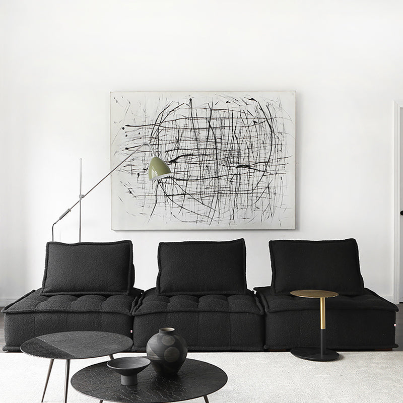 ボルスター枕を備えたモダンなソファボーナスルーム用アームレスセッピー