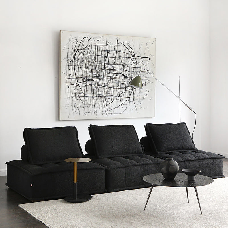 ボルスター枕を備えたモダンなソファボーナスルーム用アームレスセッピー