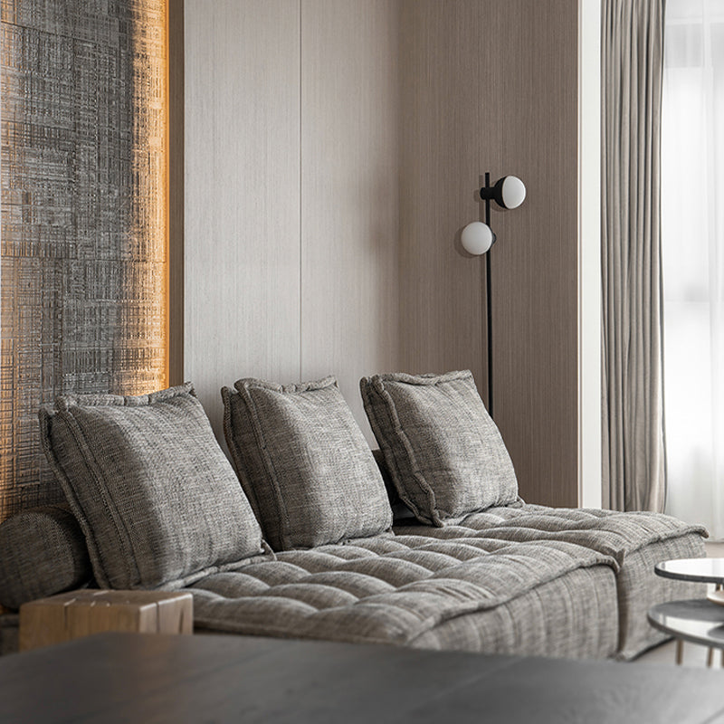 ボルスター枕を備えたモダンなソファボーナスルーム用アームレスセッピー