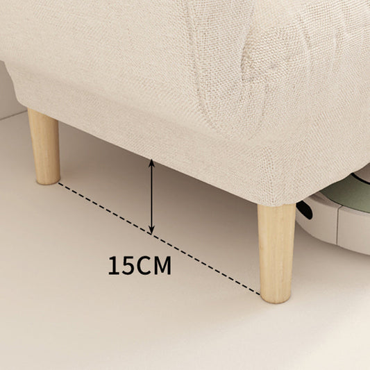 Modernistic Living Room Cotton Blend Sofa Biscuit Back Seating Clearhalo 'furn' 'furn_sofas' 'Furniture' 'Living Room Furniture' 'Sofa' 'sofas' 7172939