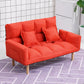 Modernistic Living Room Cotton Blend Sofa Biscuit Back Seating 46"L x 18"W x 26"H Orange Red Cotton and Linen Clearhalo 'furn' 'furn_sofas' 'Furniture' 'Living Room Furniture' 'Sofa' 'sofas' 7172940